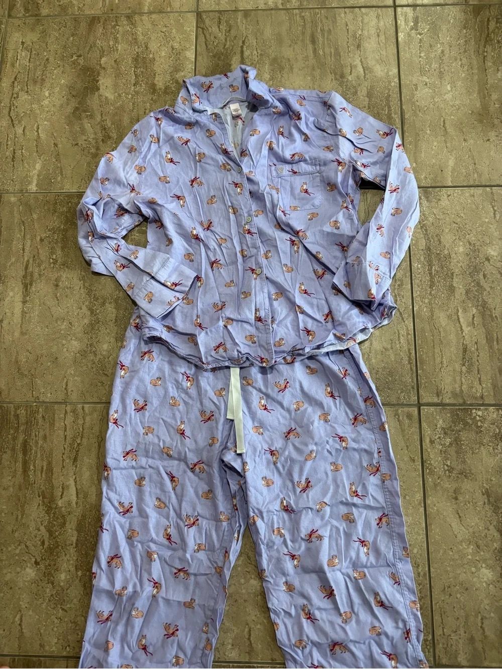 Victoria’s Secret dreamer purple fox flannel pajama set